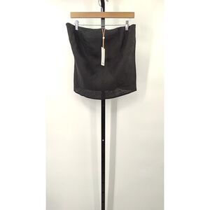 NWT Quince linen strapless top